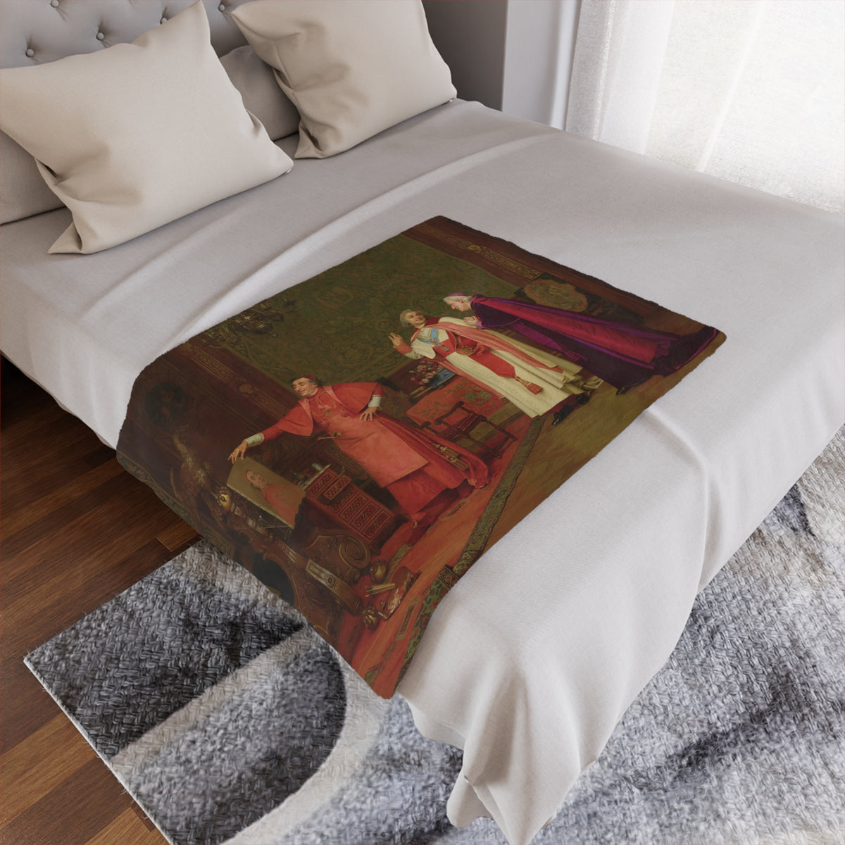 Jehan-Georges Vibert: "Peint par lui meme" - Microfiber Blanket