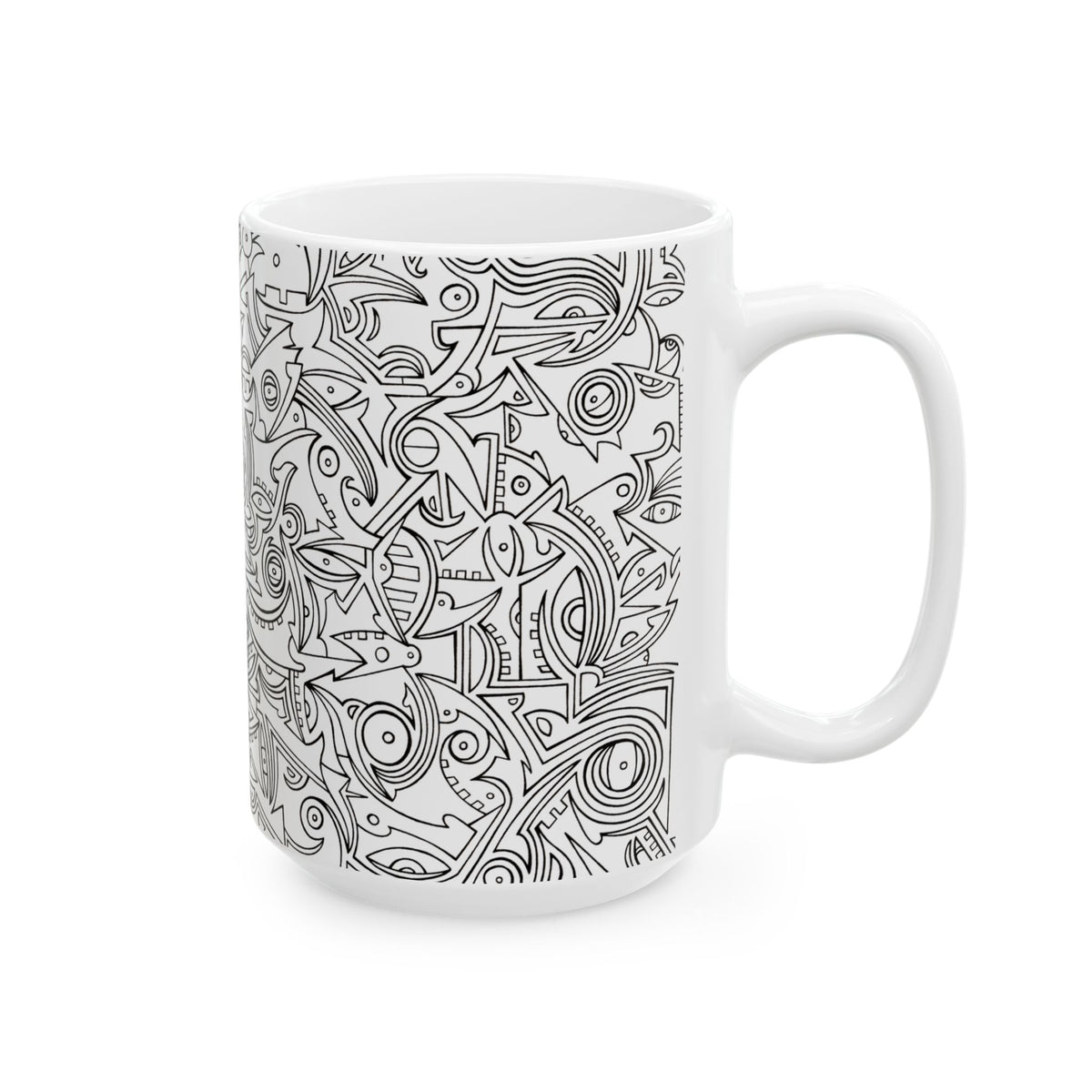 Eric Hagan | Arcadia (black and white 2) Ceramic Mug