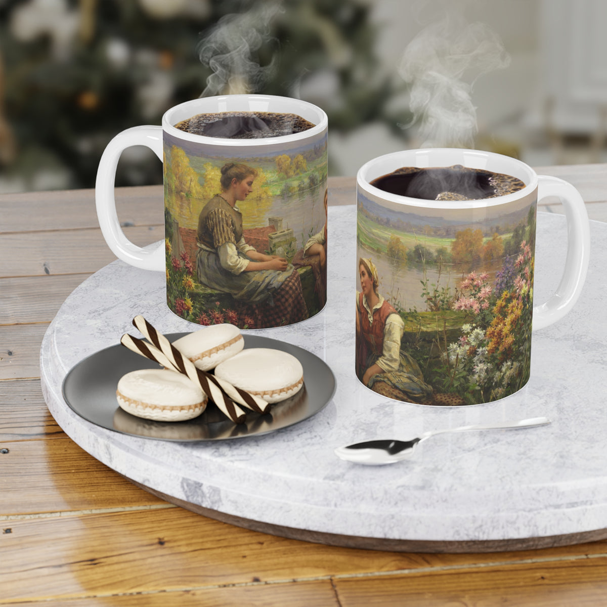 Daniel Ridgway Knight: "Gossips" Ceramic Mug (11oz\15oz\20oz)