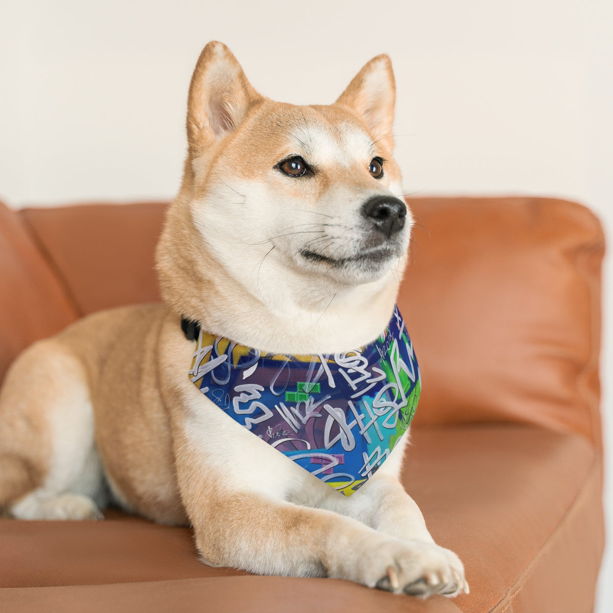 Hammond" "White Noise" - Pet Bandana Collar