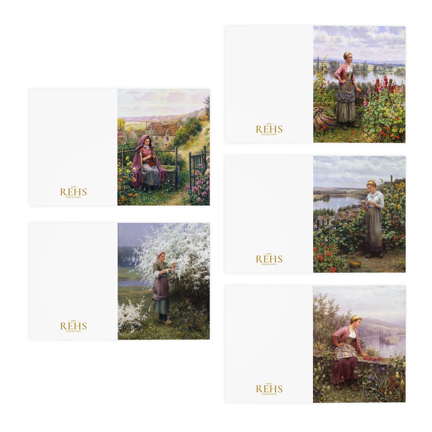 Assorted Daniel Ridgway Knight Greeting Cards (5-Pack)
