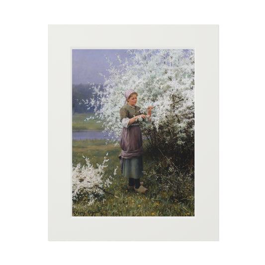 Les cerisiers by Daniel Ridgway Knight | Matted Fine Art Print