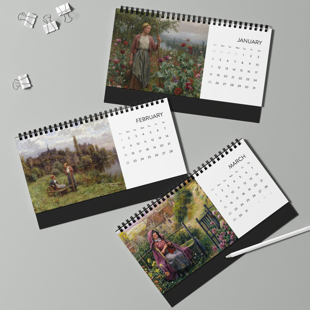 Daniel Ridgway Knight 2026 Desk Calendar