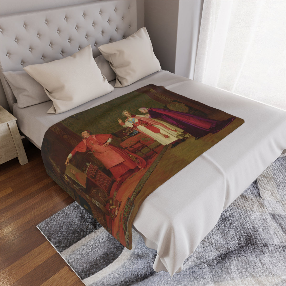Jehan-Georges Vibert: "Peint par lui meme" - Microfiber Blanket