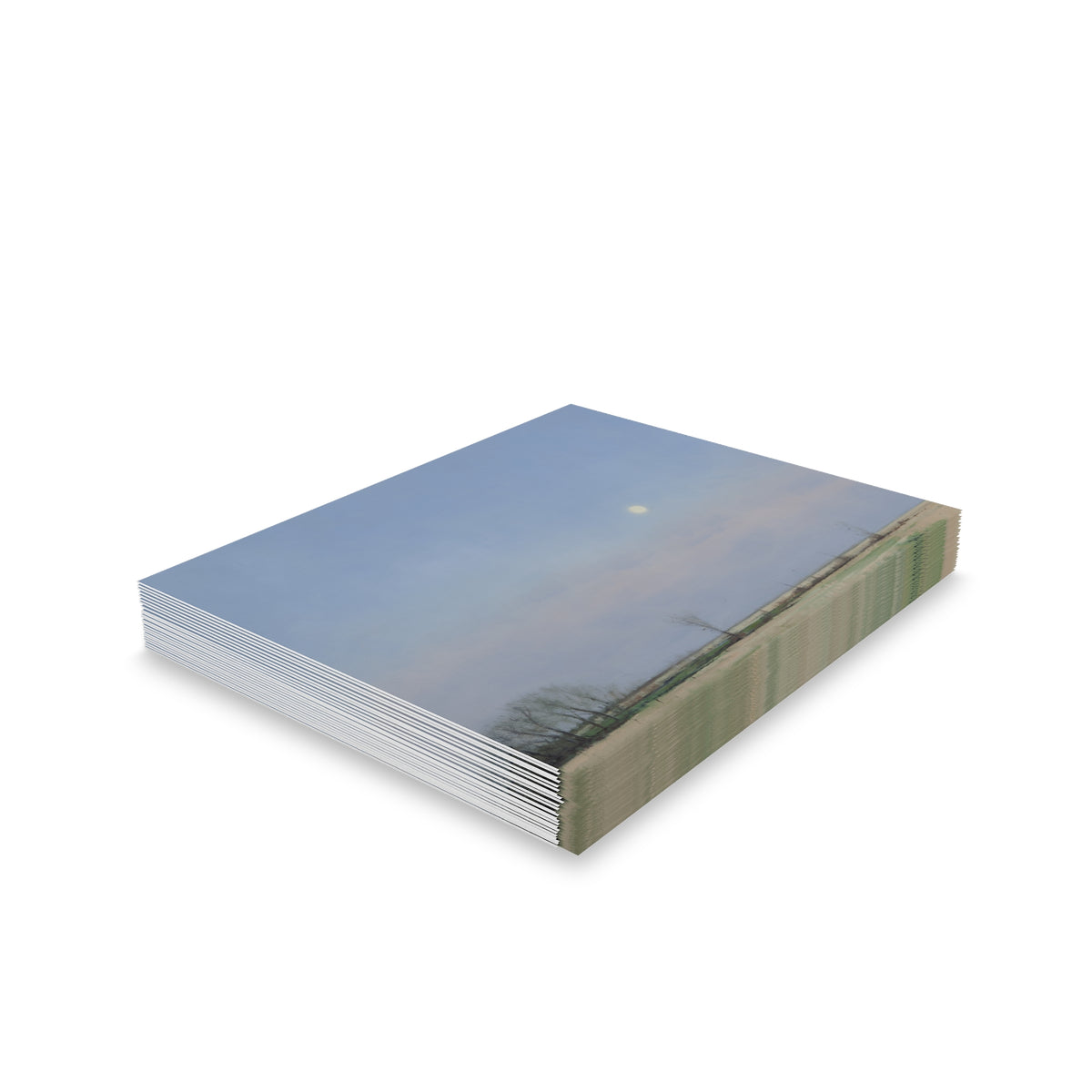 Ben Bauer: "Spring Moonrise in South Dakota" - Greeting Cards (8, 16, and 24 pcs)