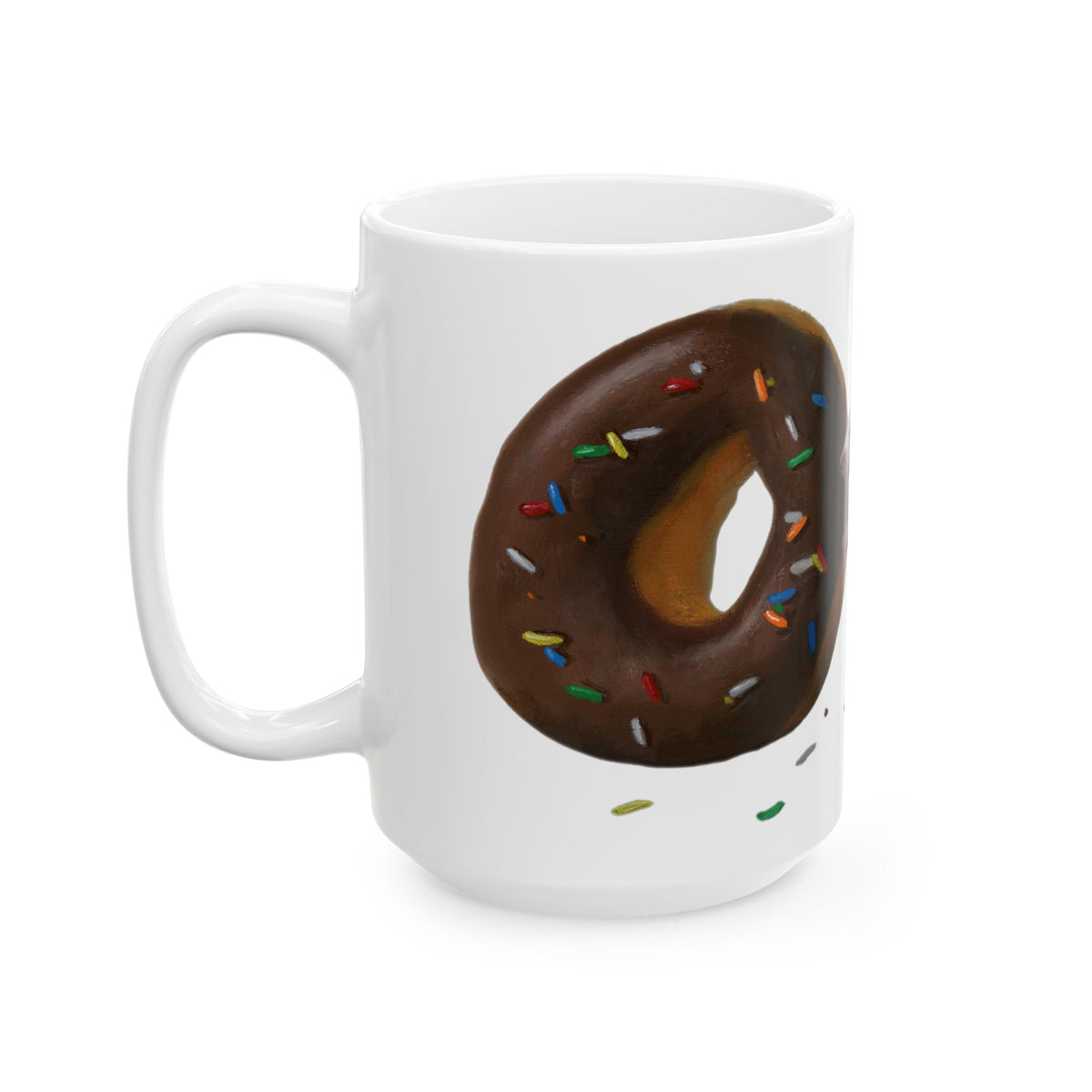 Donut Thief Mouse Ceramic Mug – Cute Coffee Cup (11oz & 15oz)
