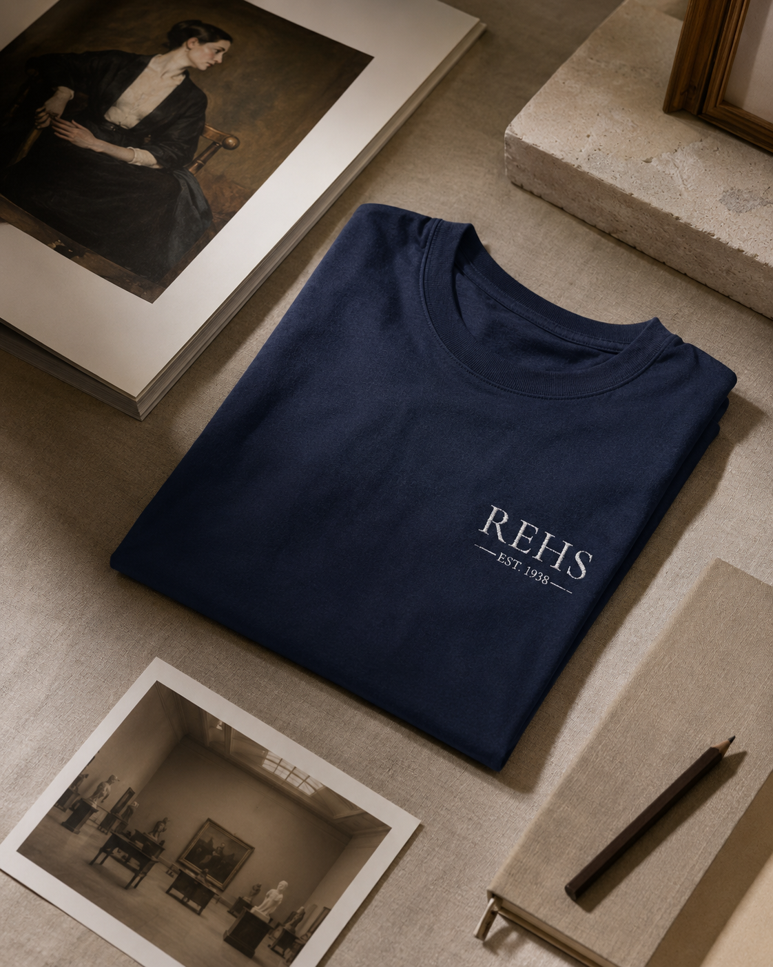 Heritage Tee | Navy Logo T-Shirt