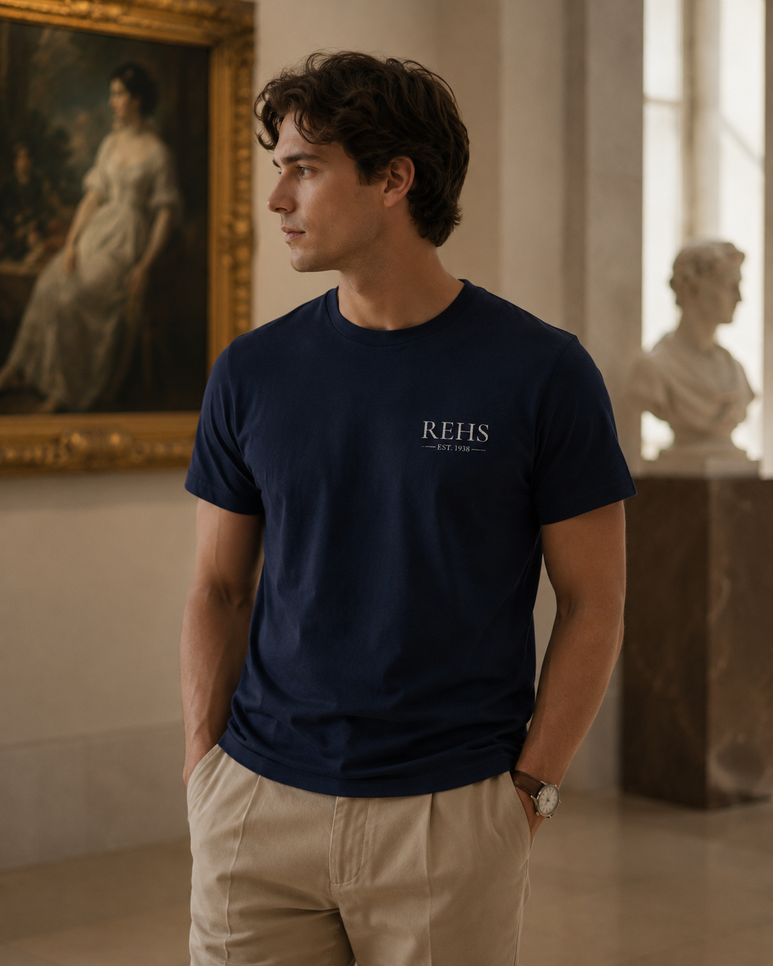 Heritage Tee | Navy Logo T-Shirt