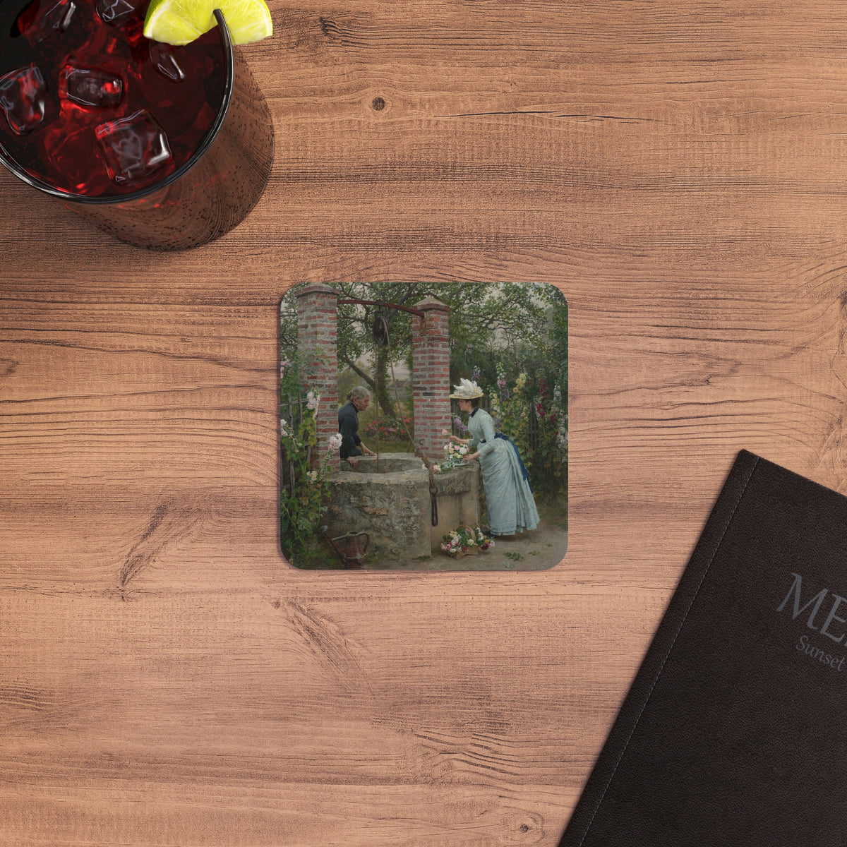 Marie Francois Firmin-Girard: "Un Puits Mitoyen" - Coasters (50, 100 pcs)