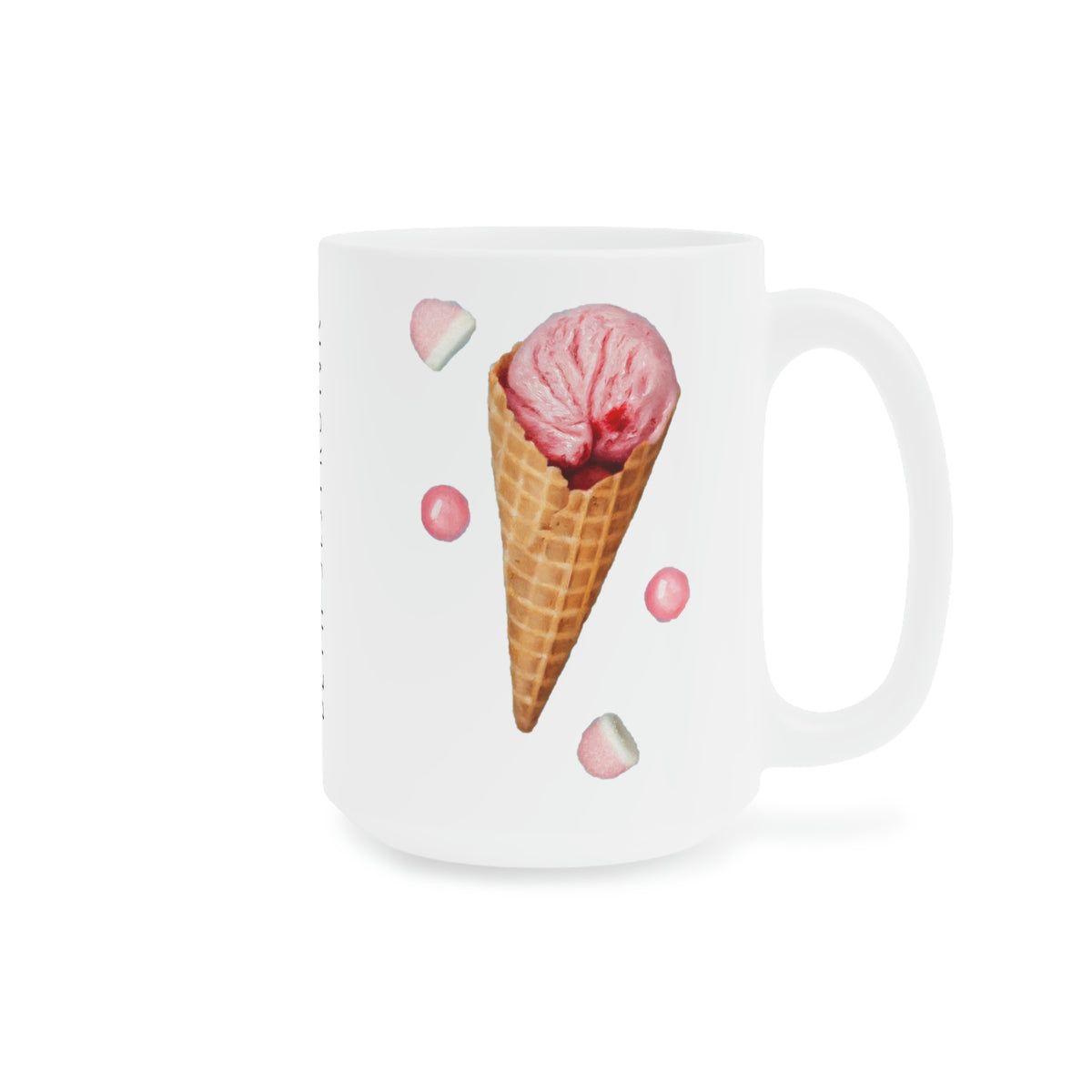 Beth Sistrunk: "Strawberry Ice Cream Cones - Beth Sistrunk" Ceramic Mug (11oz\15oz\20oz)