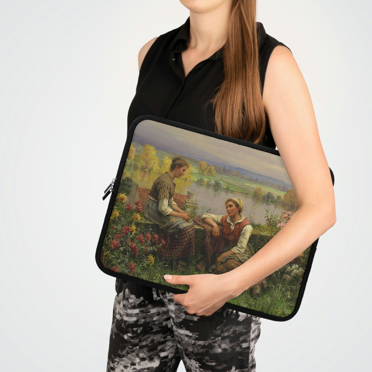 Daniel Ridgway Knight: "Gossips" - Laptop Sleeve