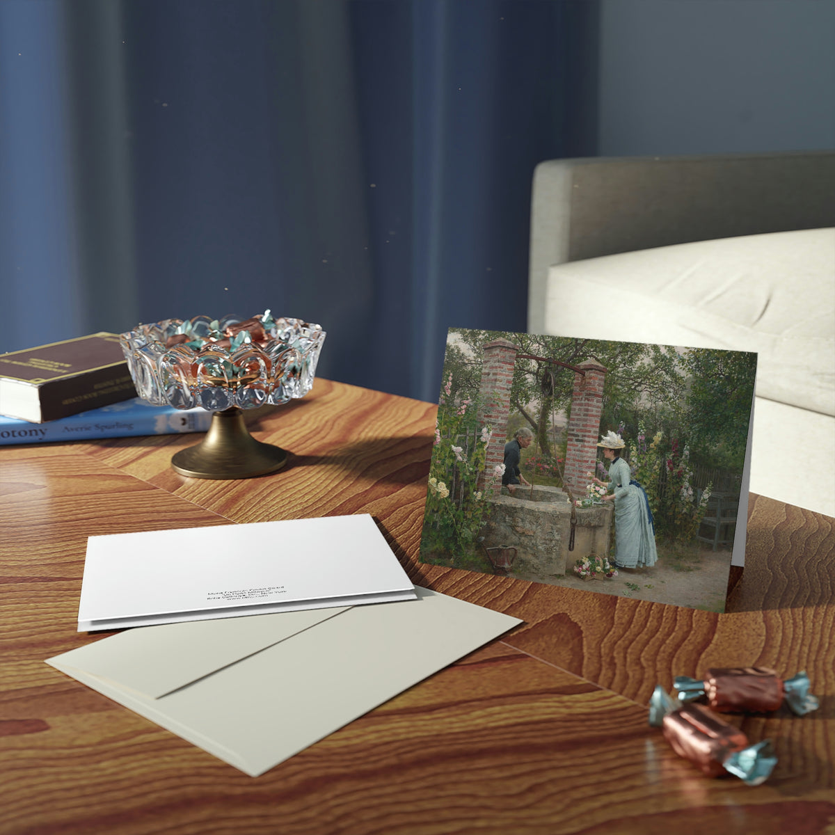 Marie Francois Firmin-Girard: "Un Puits Mitoyen" - Greeting cards (8, 16, and 24 pcs)