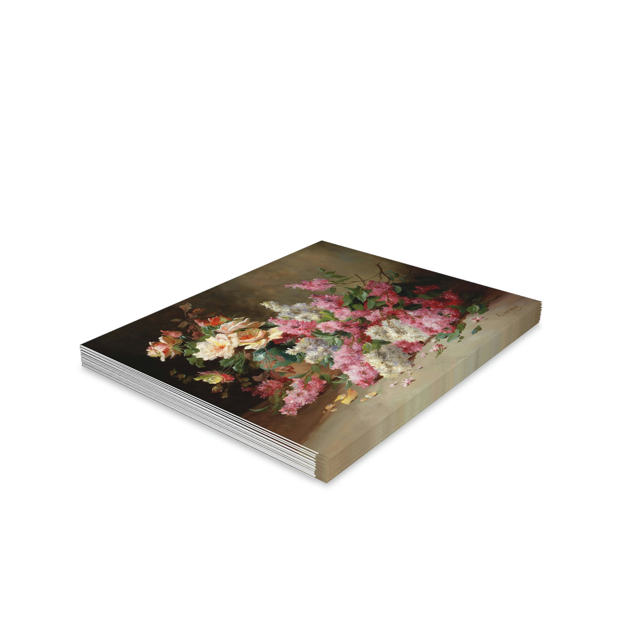 Edmond van Coppenolle: "Lilacs and Roses" - Greeting cards (8, 16, and 24 pcs)