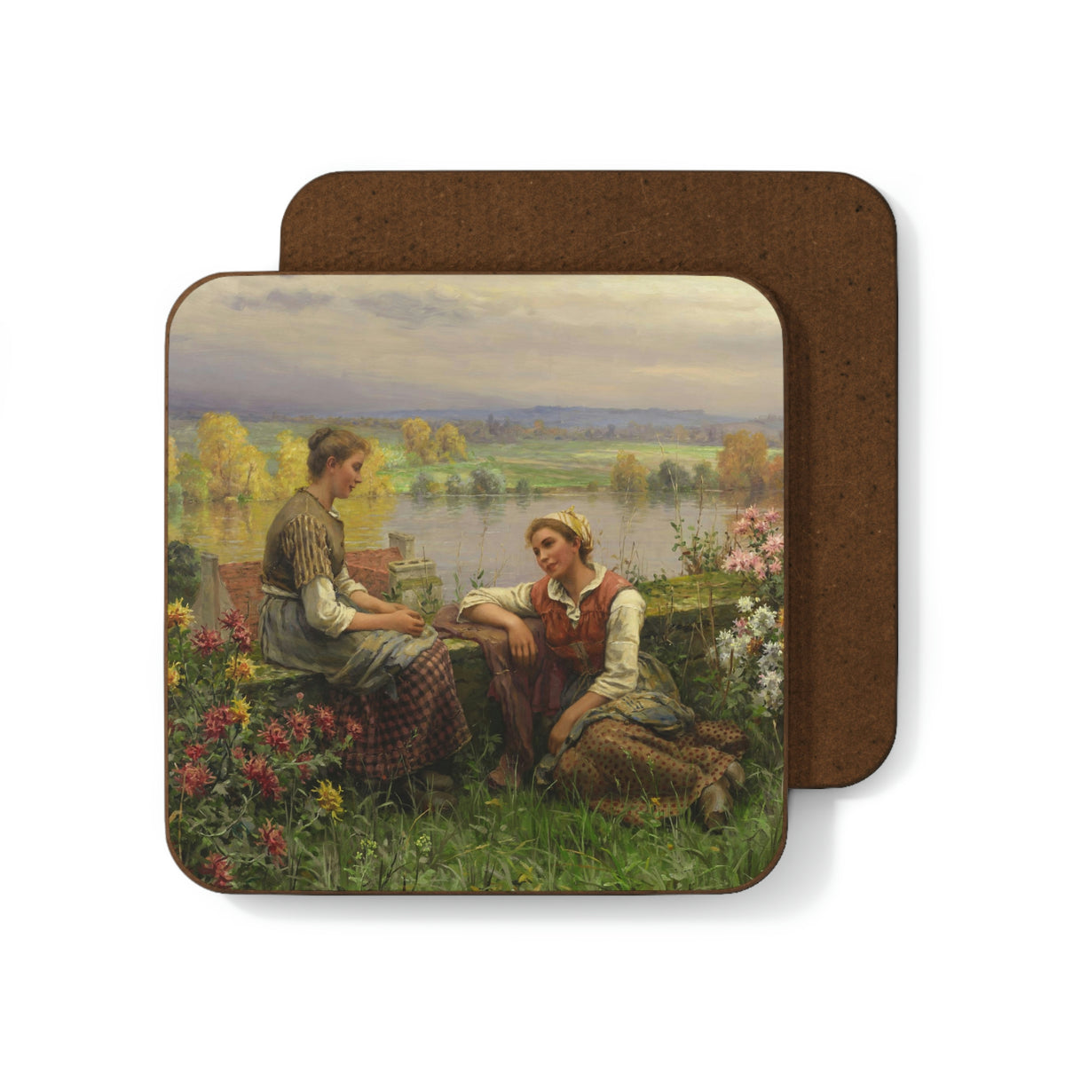 Daniel Ridgway Knight: "Gossips" - Hardboard Back Coaster