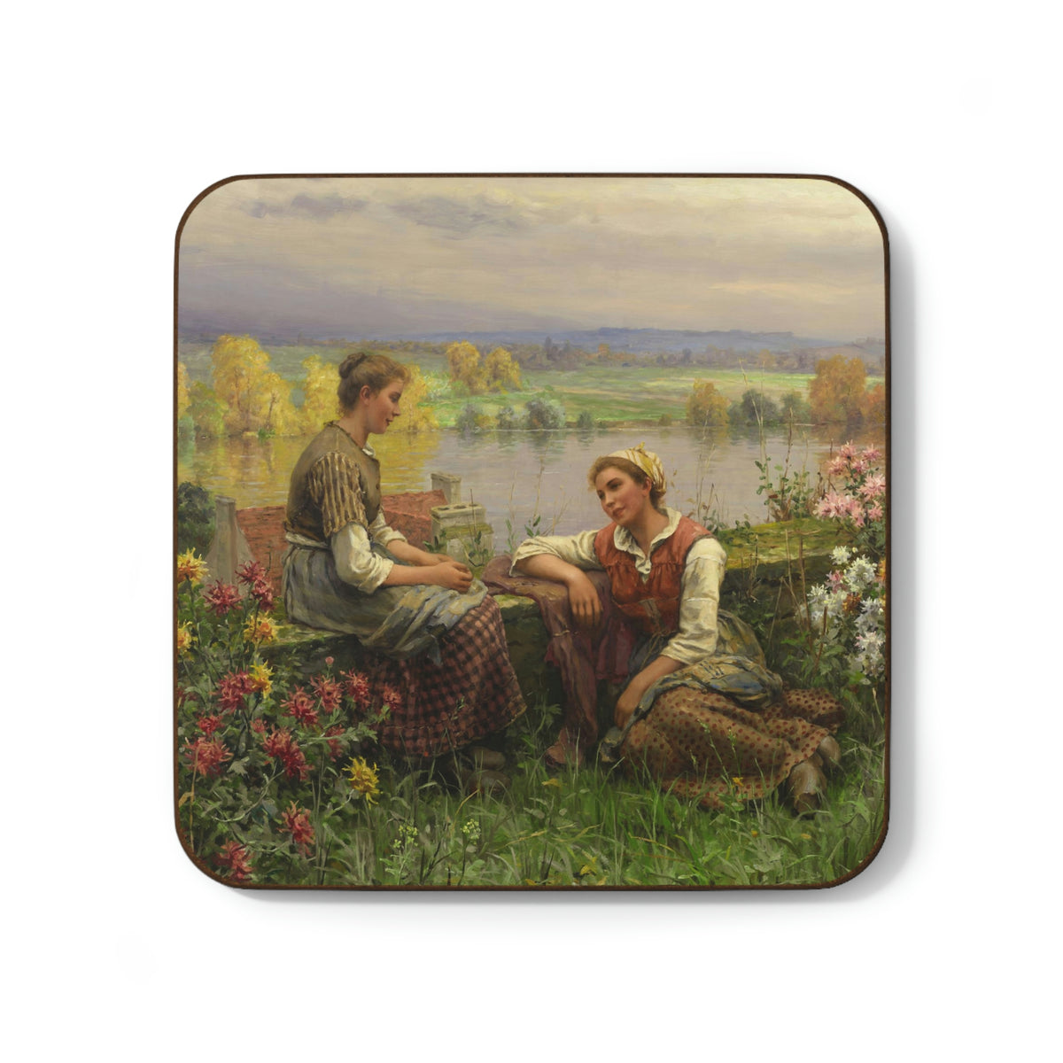 Daniel Ridgway Knight: "Gossips" - Hardboard Back Coaster