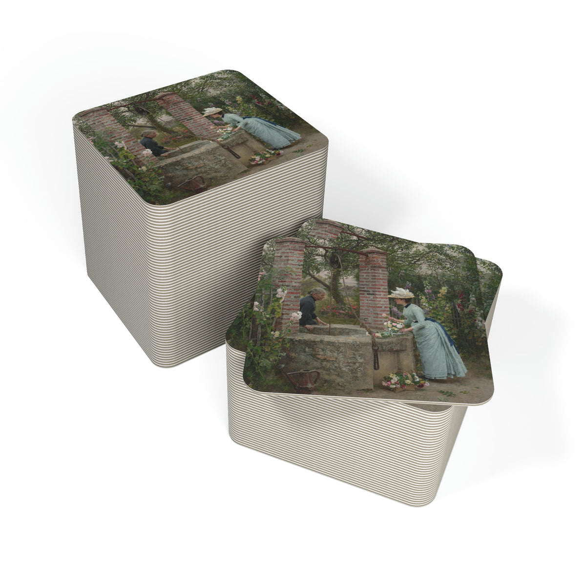 Marie Francois Firmin-Girard: "Un Puits Mitoyen" - Coasters (50, 100 pcs)